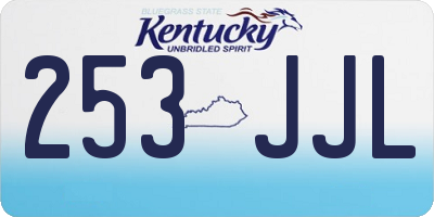 KY license plate 253JJL