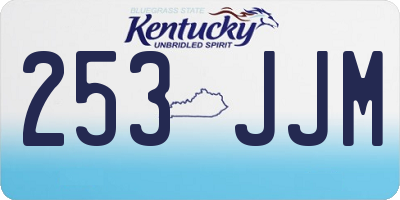 KY license plate 253JJM