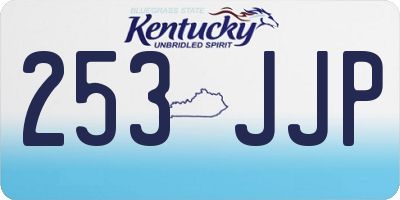 KY license plate 253JJP