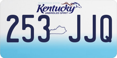 KY license plate 253JJQ