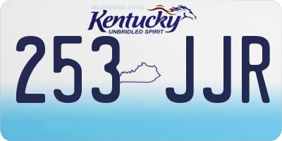 KY license plate 253JJR
