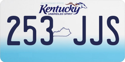 KY license plate 253JJS