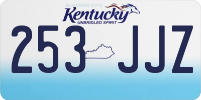 KY license plate 253JJZ