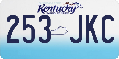 KY license plate 253JKC
