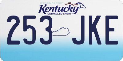 KY license plate 253JKE