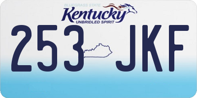 KY license plate 253JKF