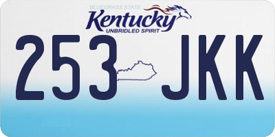 KY license plate 253JKK