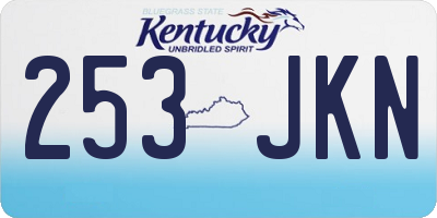 KY license plate 253JKN