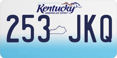 KY license plate 253JKQ