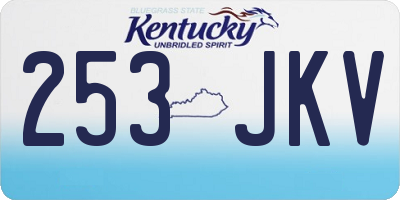KY license plate 253JKV