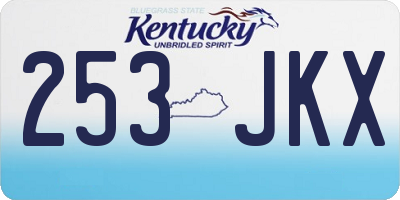 KY license plate 253JKX
