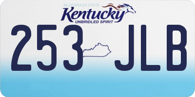 KY license plate 253JLB
