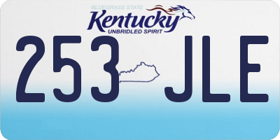 KY license plate 253JLE