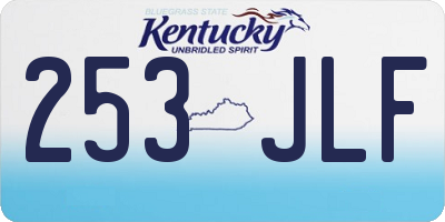 KY license plate 253JLF