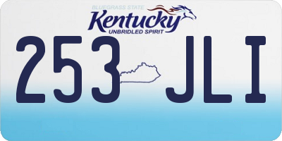 KY license plate 253JLI