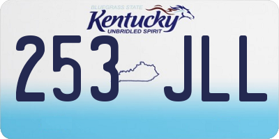 KY license plate 253JLL