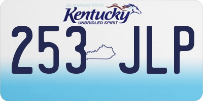 KY license plate 253JLP
