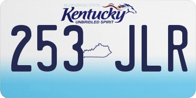 KY license plate 253JLR