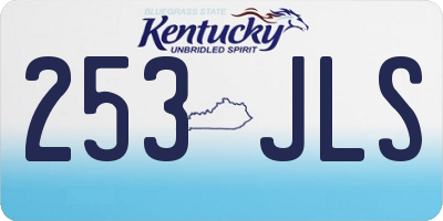 KY license plate 253JLS