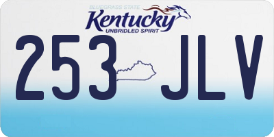 KY license plate 253JLV
