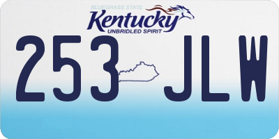 KY license plate 253JLW