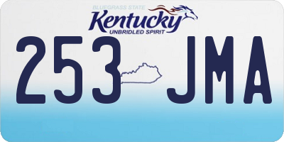KY license plate 253JMA