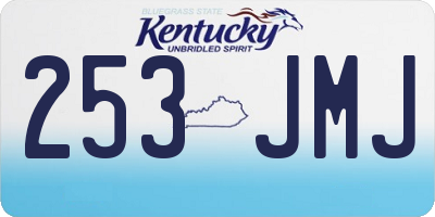 KY license plate 253JMJ