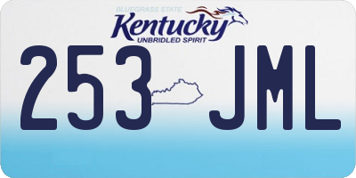 KY license plate 253JML