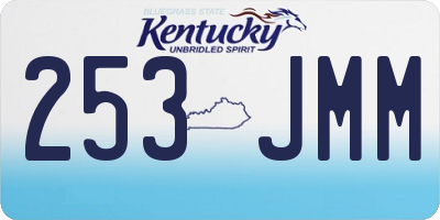 KY license plate 253JMM