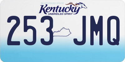 KY license plate 253JMQ