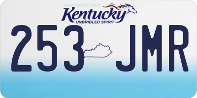 KY license plate 253JMR