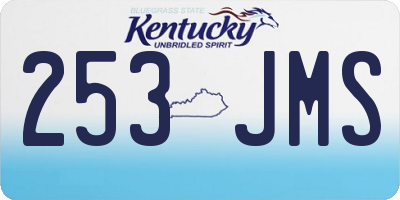 KY license plate 253JMS
