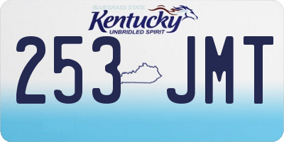 KY license plate 253JMT