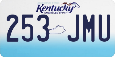KY license plate 253JMU