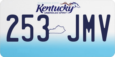 KY license plate 253JMV
