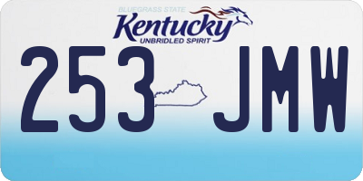 KY license plate 253JMW