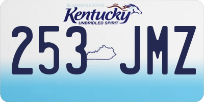 KY license plate 253JMZ