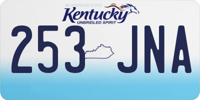 KY license plate 253JNA