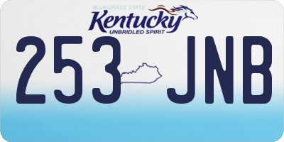 KY license plate 253JNB