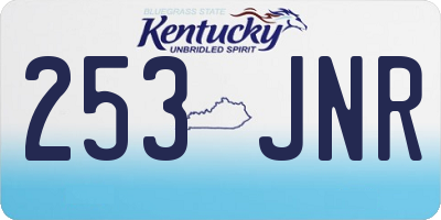KY license plate 253JNR