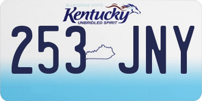 KY license plate 253JNY