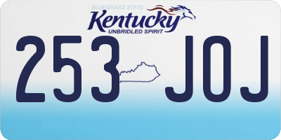 KY license plate 253JOJ