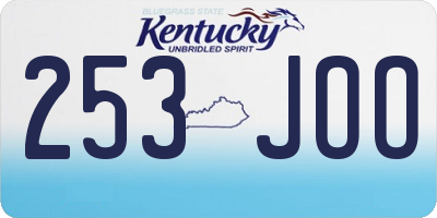 KY license plate 253JOO