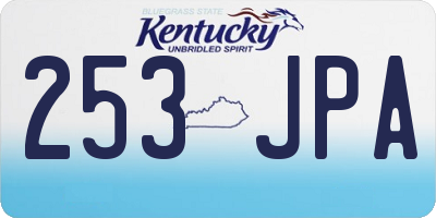 KY license plate 253JPA