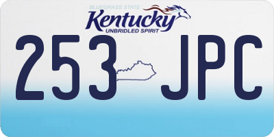 KY license plate 253JPC