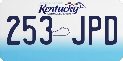 KY license plate 253JPD