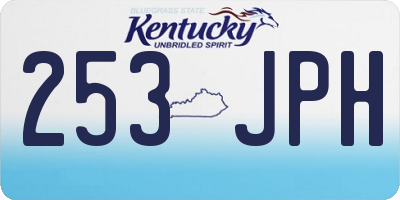 KY license plate 253JPH