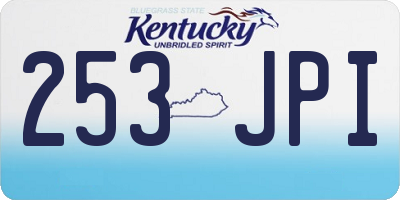 KY license plate 253JPI