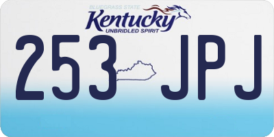 KY license plate 253JPJ