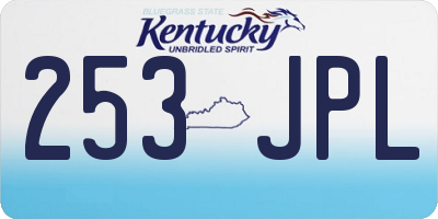 KY license plate 253JPL